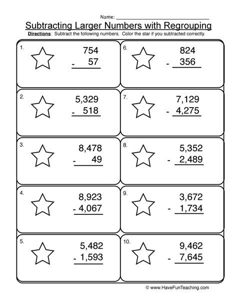 subtraction worksheet|Multi.